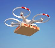 droni consegnano le pizze